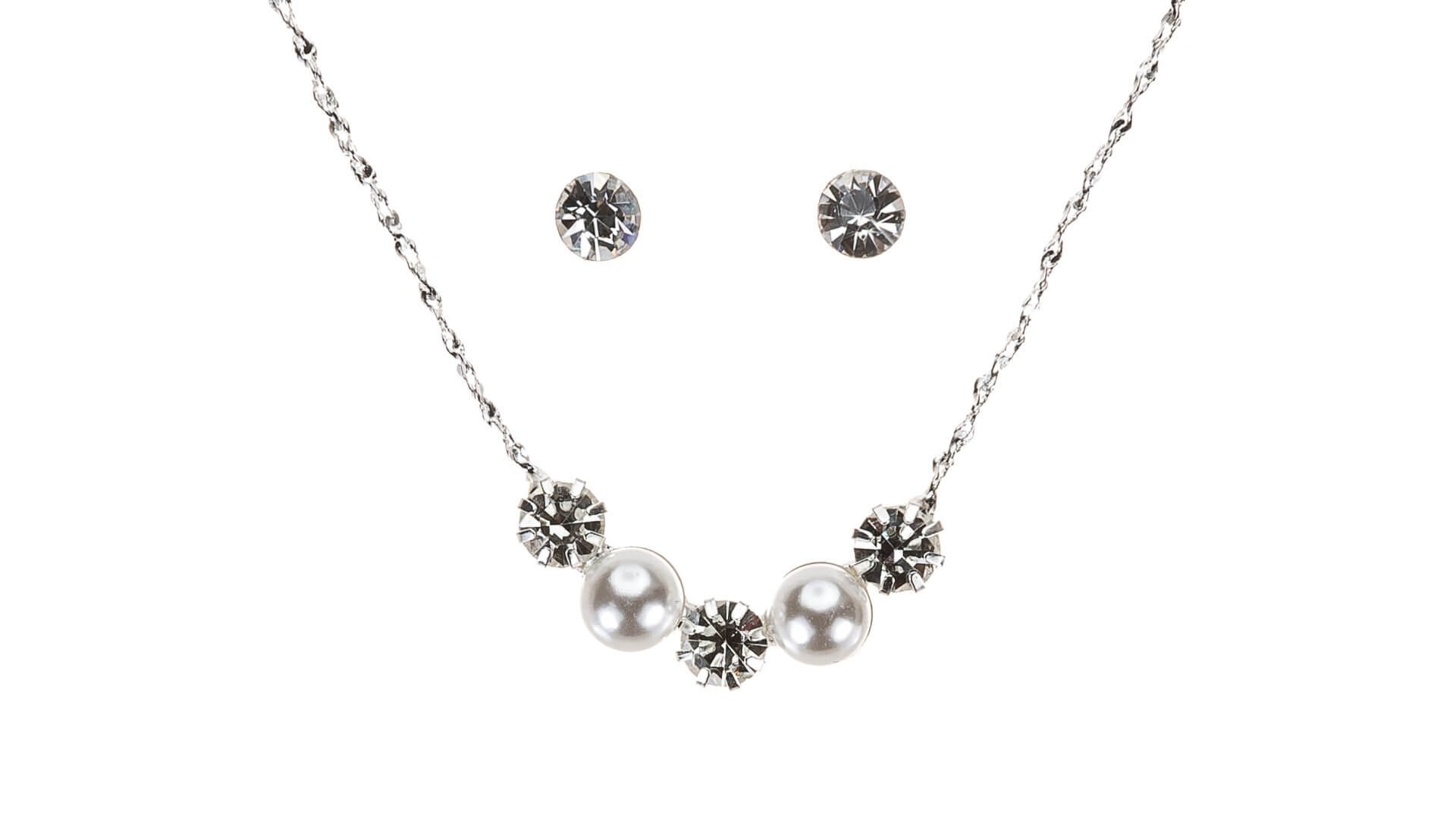 Brautschmuckset mit Halskette und Ohrringe B7200
