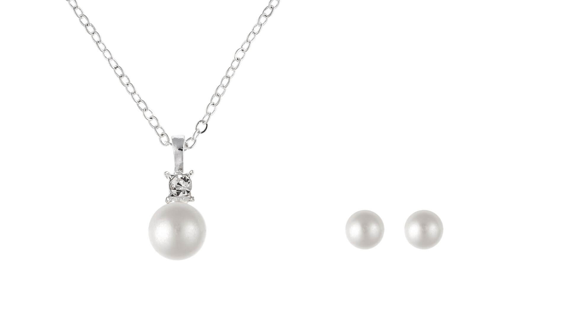Brautschmuckset mit Halskette und Ohrringe HS-J02