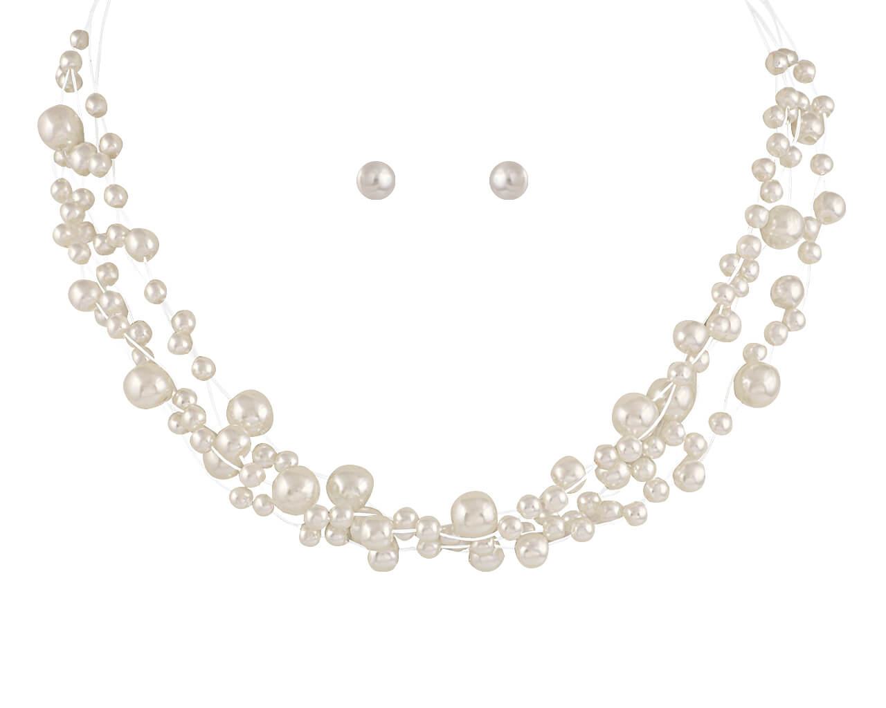 Brautschmuckset mit Halskette und Ohrringe HS-J07
