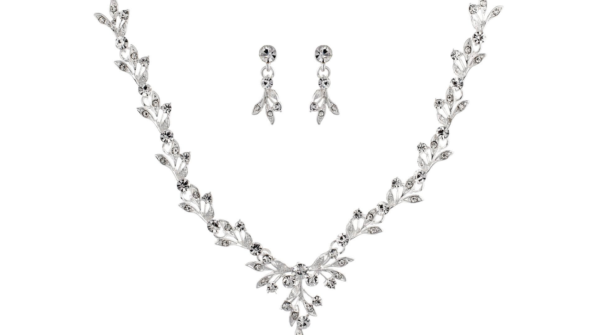 Brautschmuckset mit Halskette und Ohrringe NS1-8686