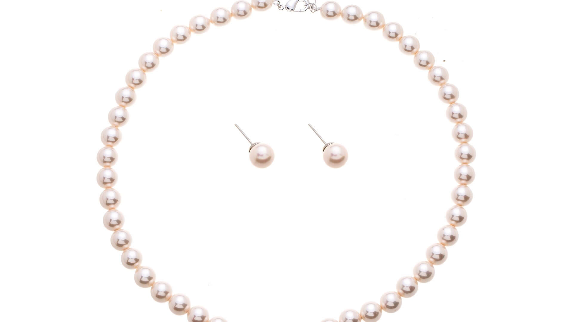 Brautschmuckset mit Halskette und Ohrringe Blush PNL2